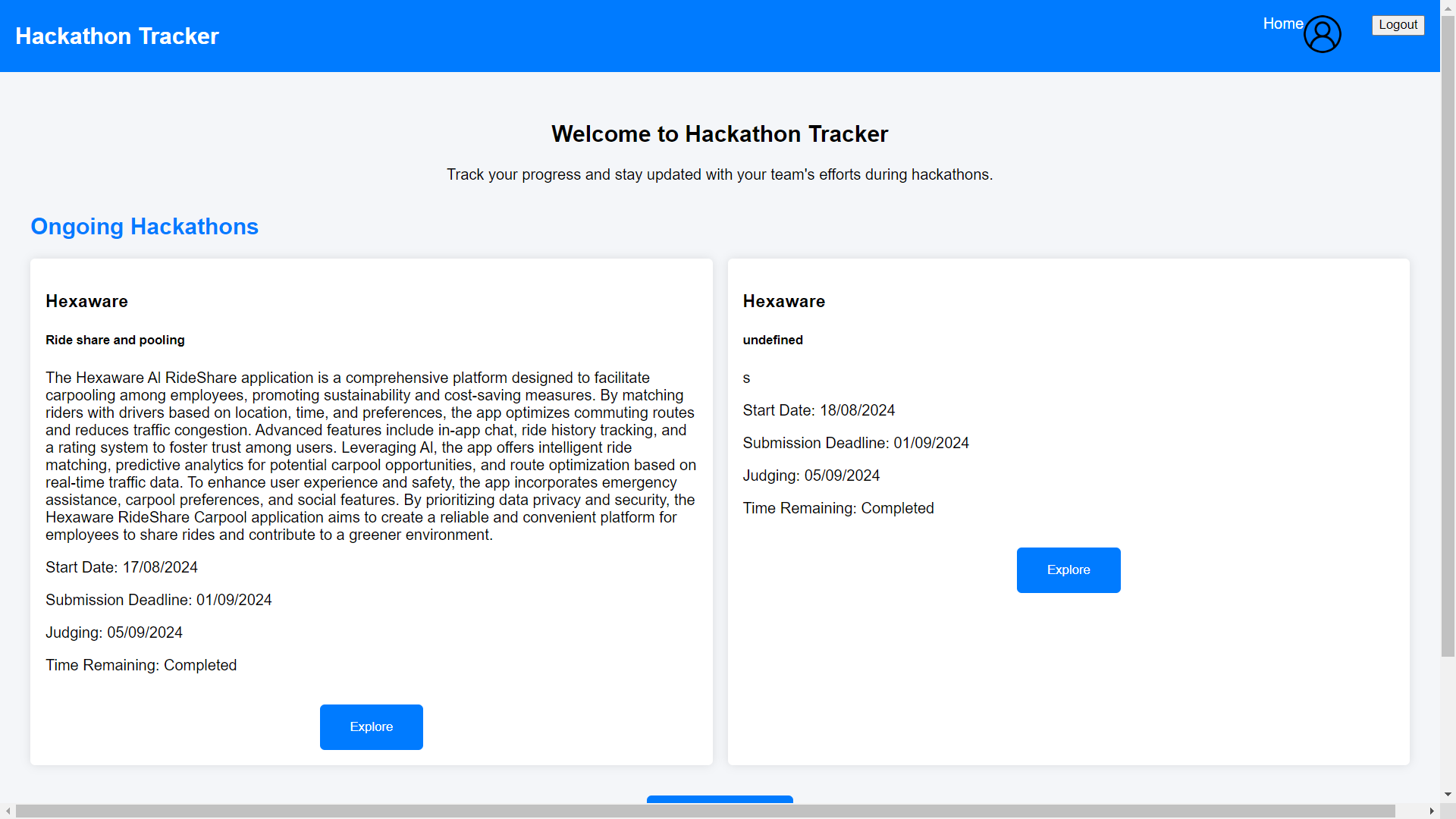 Hackathon Tracker