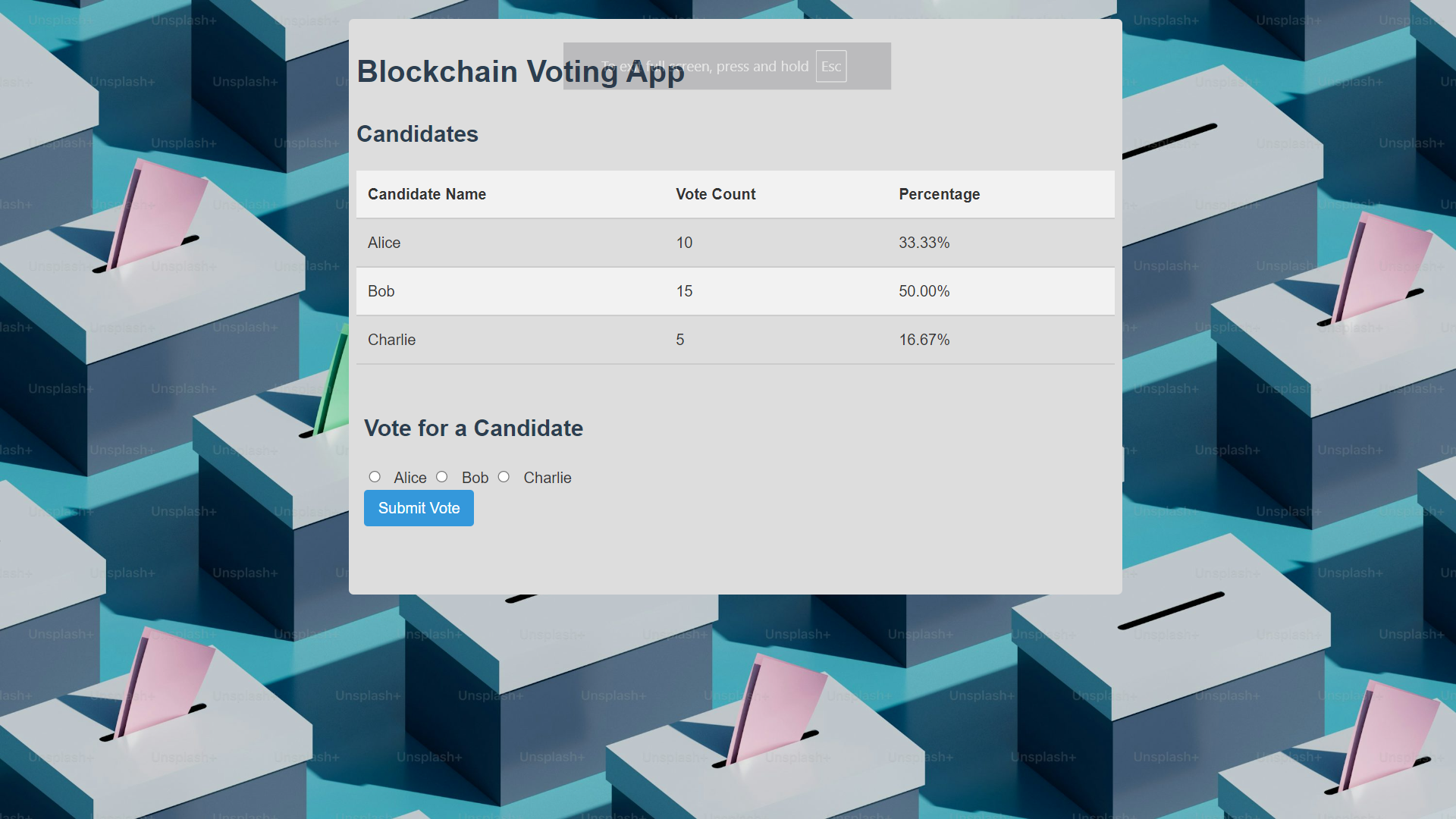 Blockchain Voting App